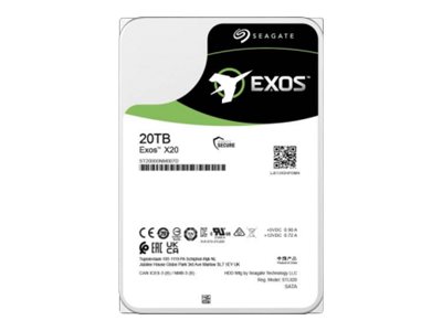 Seagate Exos X20 ST20000NM003D - Festplatte - verschlüsselt - 20 TB - intern - SAS 12Gb/s