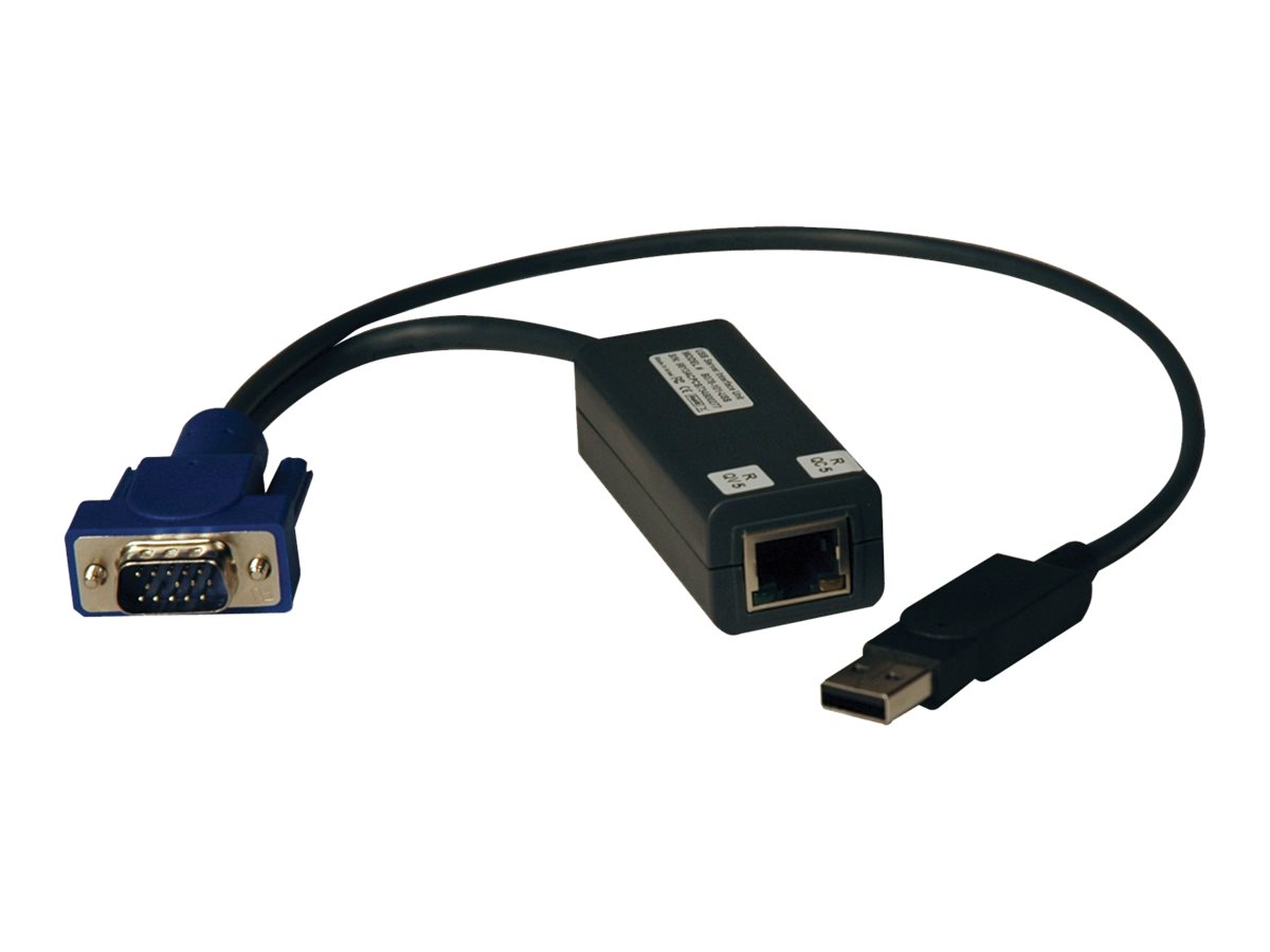 Tripp Lite USB Single Server Interface Unit Virtual Media KVM Switch HD15 USB RJ45 TAA - KVM-Extender - bis zu 30 m