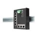 DIGITUS Industrial Gigabit Flat Switch - Erweiterter Temperaturbereich - Switch - 5 x 10/100/1000 - an DIN-Schiene montierbar, w