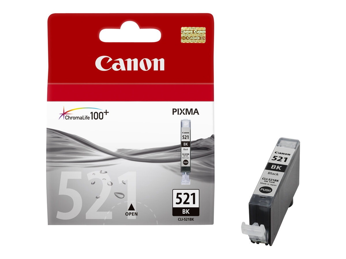 Canon CLI-521BK - 9 ml - Photo schwarz - Original - Tintenbehlter - fr PIXMA iP3600, iP4700, MP540, MP550, MP560, MP620, MP630