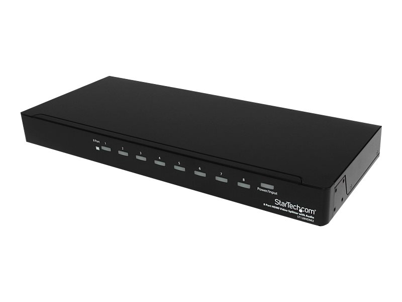 StarTech.com 8 Port High-Speed-HDMI Video Splitter und Signalverstärker - 3 x HDMI Stecker - 1920x1200 1080p - Video-/Audio-Spli