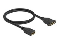 Delock - DisplayPort-Kabel - DisplayPort (W) zu DisplayPort (W) Paneel montierbar - DisplayPort 1.2 - 1 m - untersttzt 4K 60 Hz
