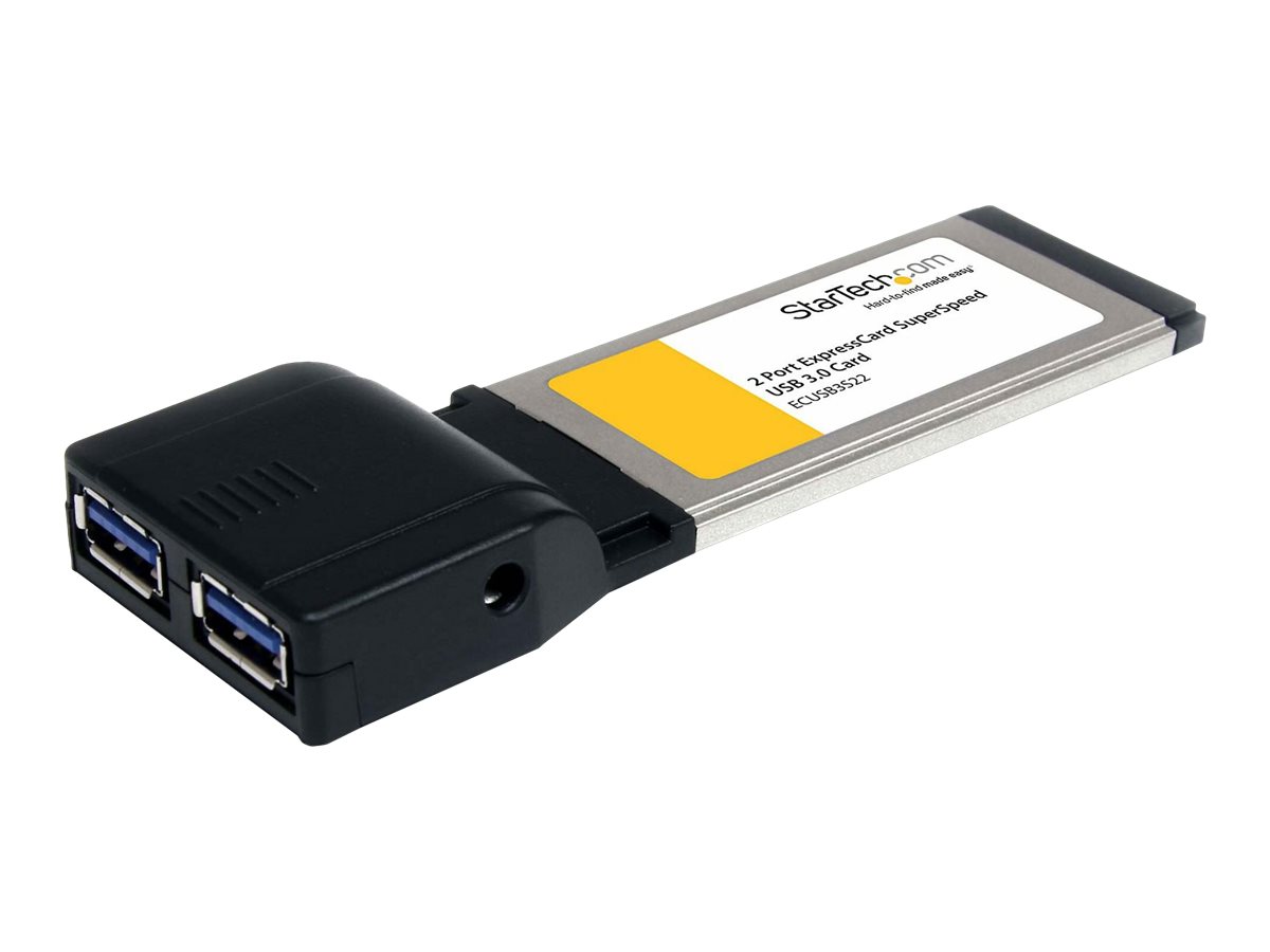 StarTech.com 2 Port USB 3.0 ExpressCard mit UASP Untersttzung - USB 3.0 Schnittstellenkarte fr Laptop - USB 3.0 A (Buchse) - U