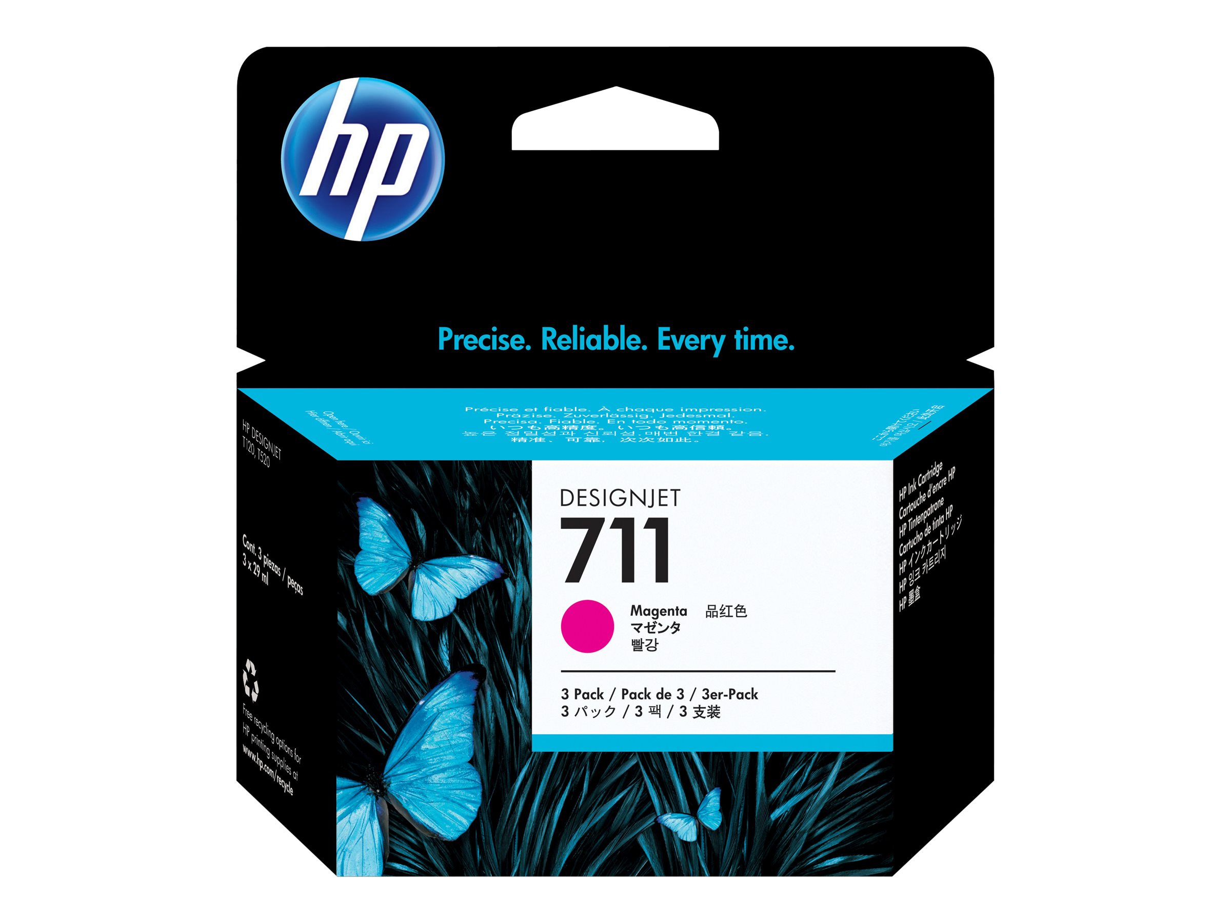 HP 711 - 3er-Pack - 29 ml - Magenta - Original - DesignJet