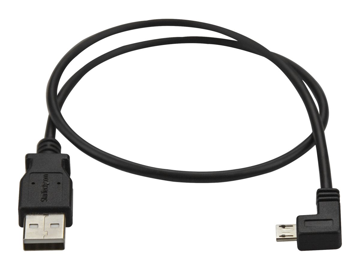 StarTech.com Micro USB Lade- und Sync-Kabel St/St - Links gewinkelt Micro-USB - 0,5m - USB-Kabel - Micro-USB Typ B (M) links abg