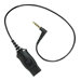 Poly MO300 - Audio-Adapter - 6-polig Quick Disconnect weiblich zu 4-poliger Mini-Stecker männlich - Schwarz - für Apple iPhone 4