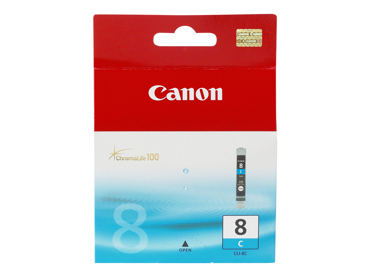 Canon CLI-8C - 13 ml - Cyan - Original - Tintenbehlter - fr PIXMA iP3500, iP4500, iP5300, MP510, MP520, MP610, MP960, MP970, M