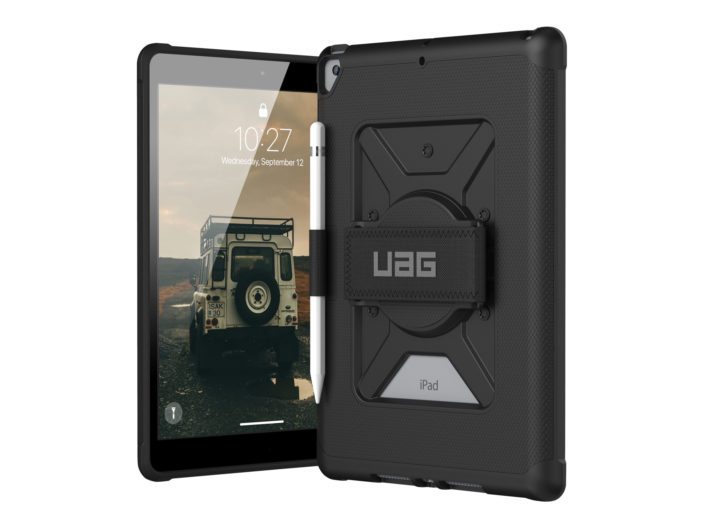 UAG Case for iPad 10.2-in (9/8/7 Gen, 2021/2020/2019) - Metropolis w/HS Black - Hintere Abdeckung fr Tablet - Schwarz - 10.2