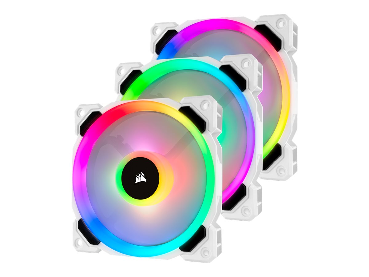 CORSAIR LL Series LL120 RGB Dual Light Loop - Gehuselfter - 120 mm - weiss, Blau, Gelb, Rot, grn, orange, violett (Packung mi
