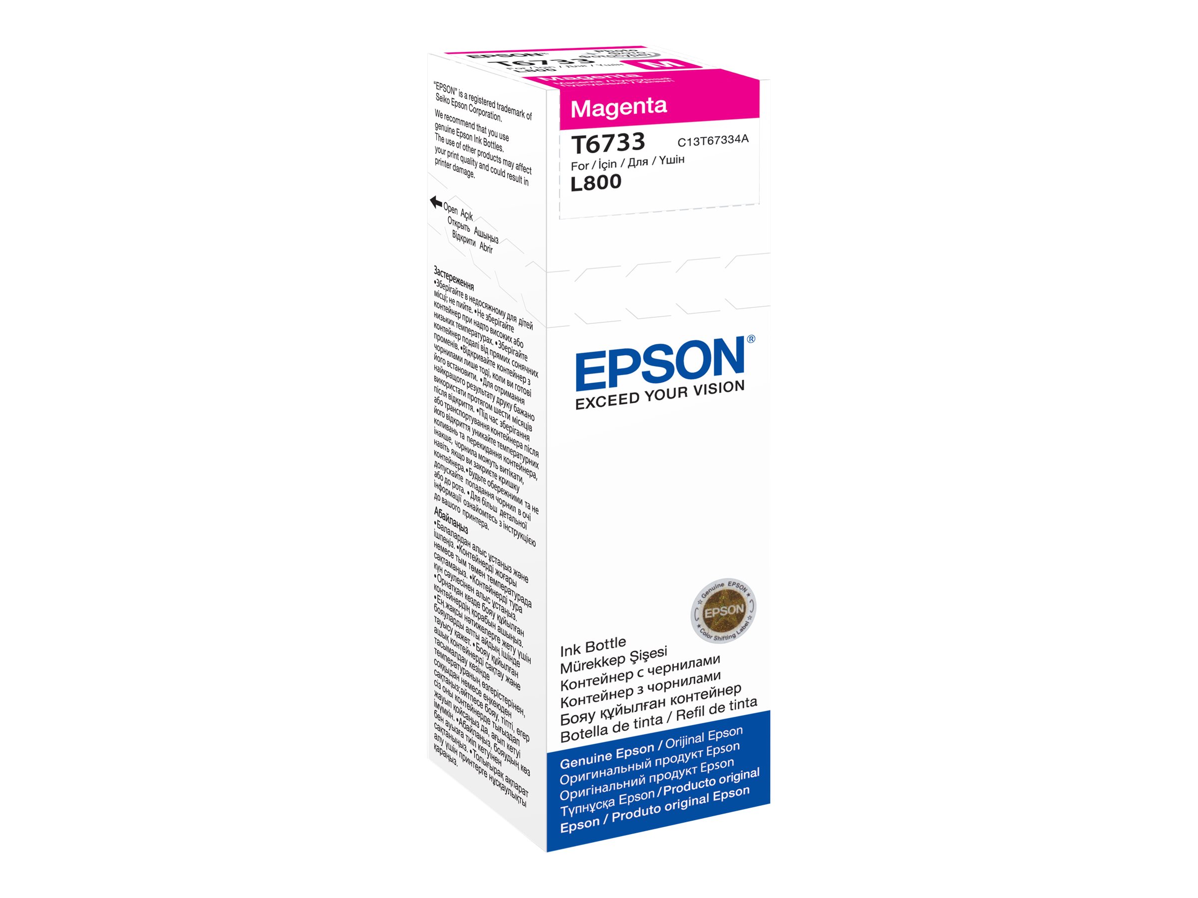 Epson T6733 - 70 ml - Magenta - Original - Nachflltinte - fr Epson L1800, L800, L805, L810, L850
