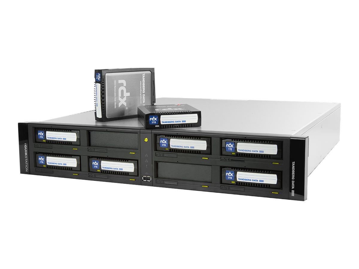Overland-Tandberg RDX QuikStation 8 - Disk-Bibliothek - RDX Kartusche x 8 - 10 Gigabit Ethernet - Rack - einbaufhig