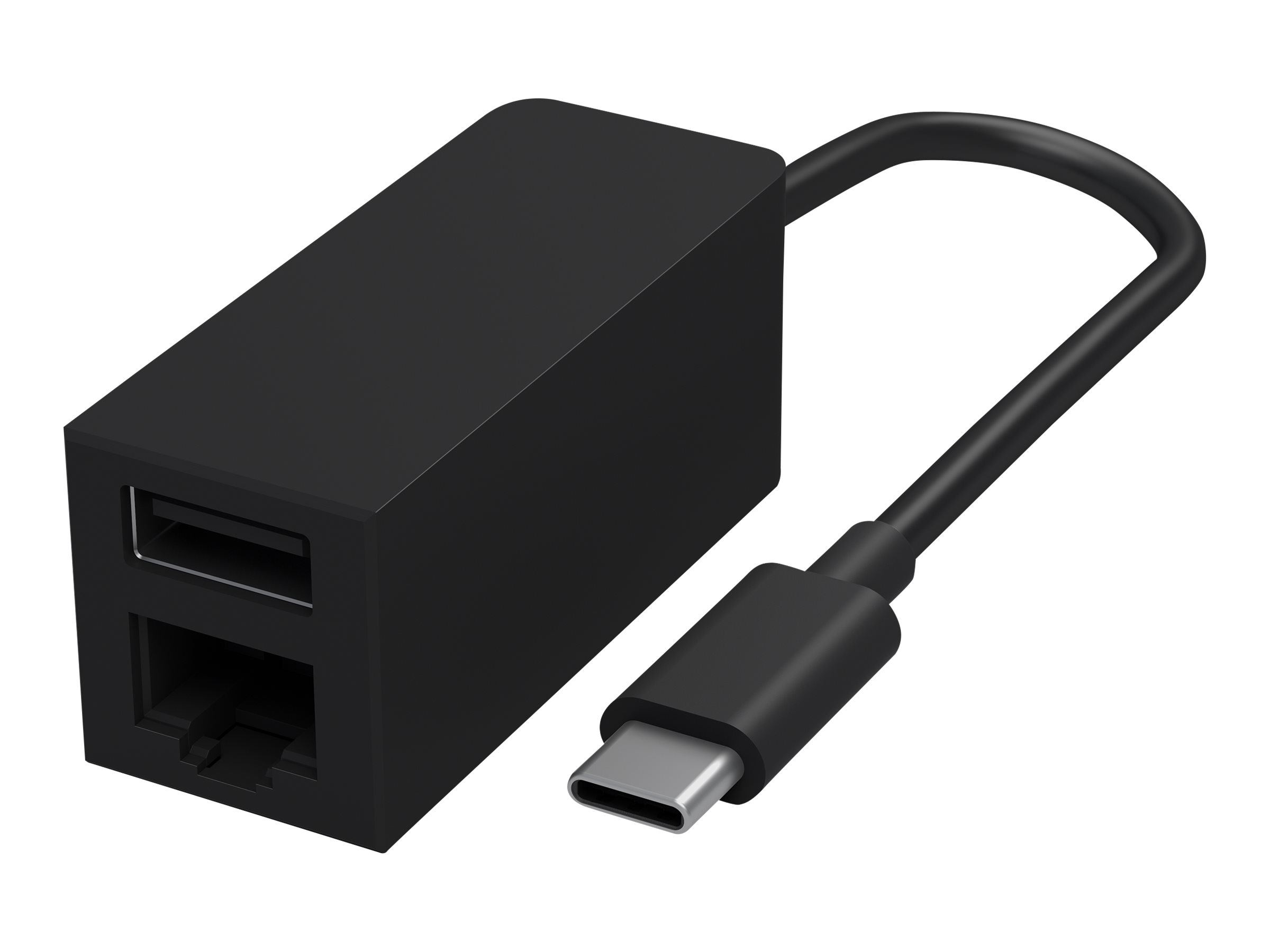Microsoft Surface USB-C to Ethernet and USB Adapter - Netzwerk-/USB-Adapter - USB-C 3.1 - Gigabit Ethernet x 1 + USB 3.1 x 1 - S