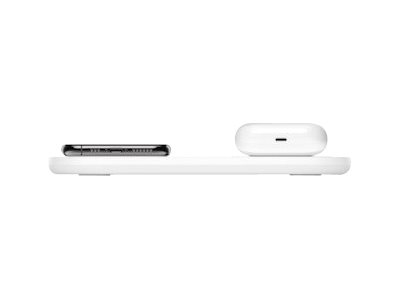 Belkin BOOST CHARGE Dual - Induktive Ladematte + AC-Netzteil - 15 Watt - weiss - für Apple iPhone 11, 11 Pro, 11 Pro Max, 8, 8 P