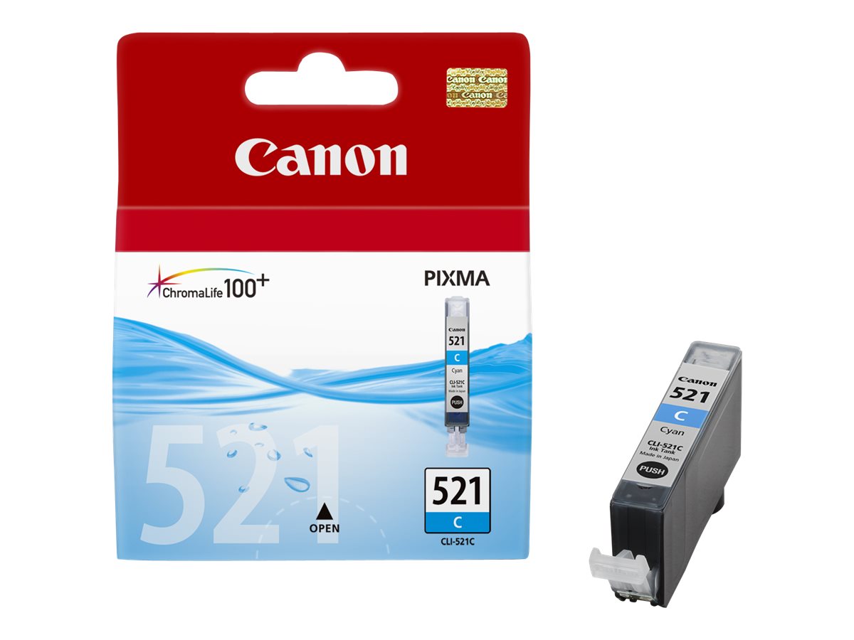 Canon CLI-521C - 9 ml - Cyan - Original - Tintenbehlter - fr PIXMA iP3600, iP4700, MP540, MP550, MP560, MP620, MP630, MP640, M