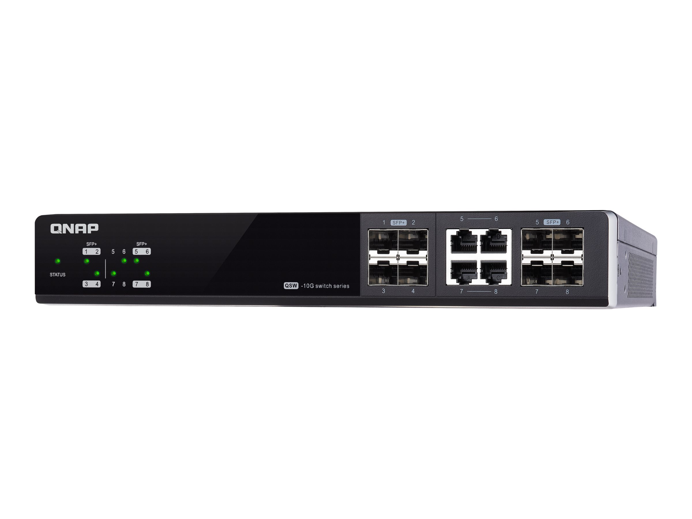 QNAP QSW-M804-4C - Switch - managed - 4 x 10 Gigabit SFP+ + 4 x combo 10 Gigabit SFP+/RJ-45 - Desktop, an Rack montierbar