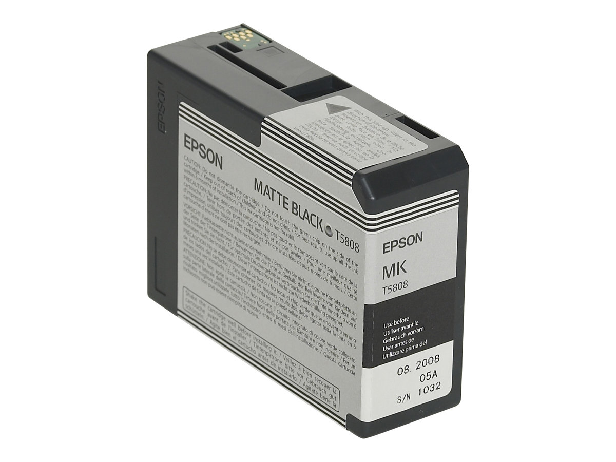 Epson T5808 - 80 ml - mattschwarz - Original - Tintenpatrone - fr Stylus Pro 3800, Pro 3880