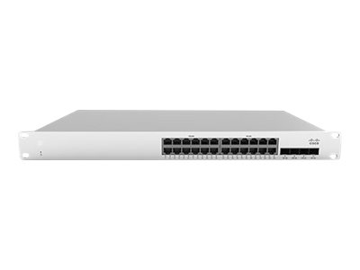 Cisco Meraki Cloud Managed MS210-24 - Switch - managed - 24 x 10/100/1000 + 4 x Gigabit SFP (Uplink) - Desktop, an Rack montierb