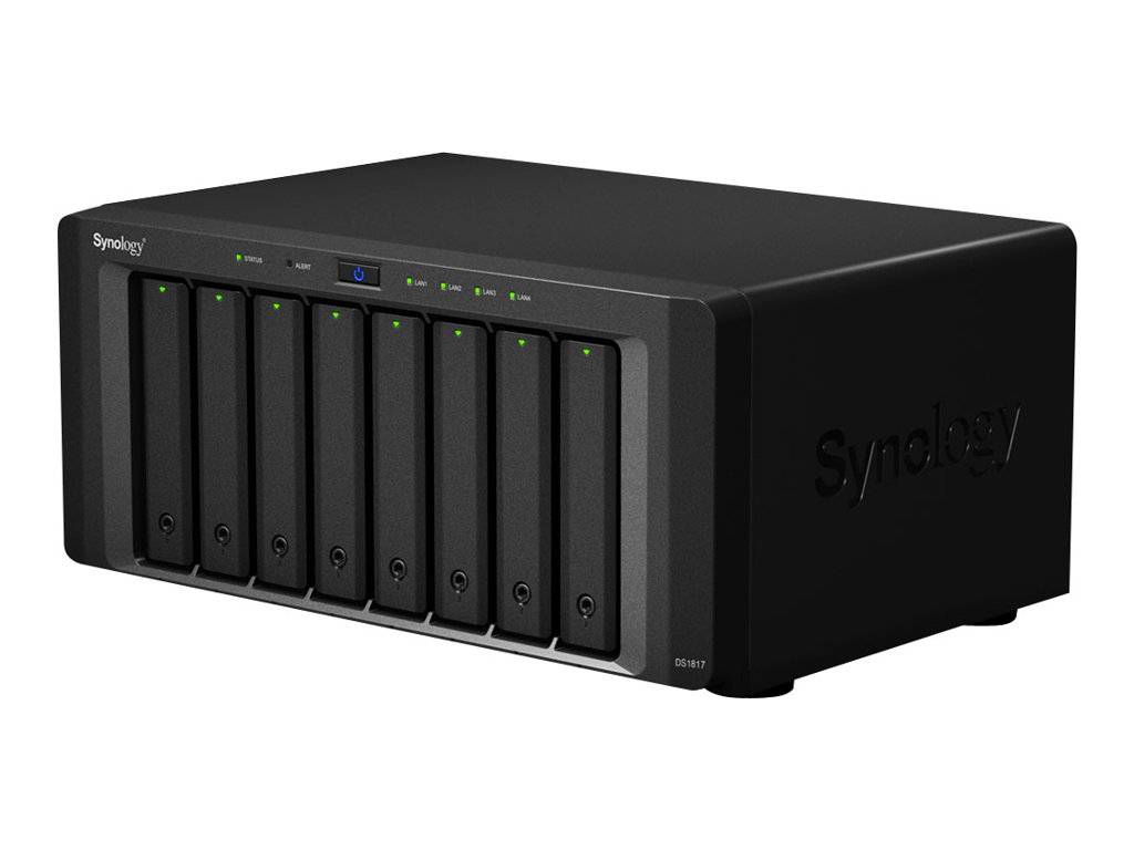 Synology Disk Station DS1817 - NAS-Server - 8 Schchte - SATA 6Gb/s - RAID RAID 0, 1, 5, 6, 10, JBOD - RAM 2 GB