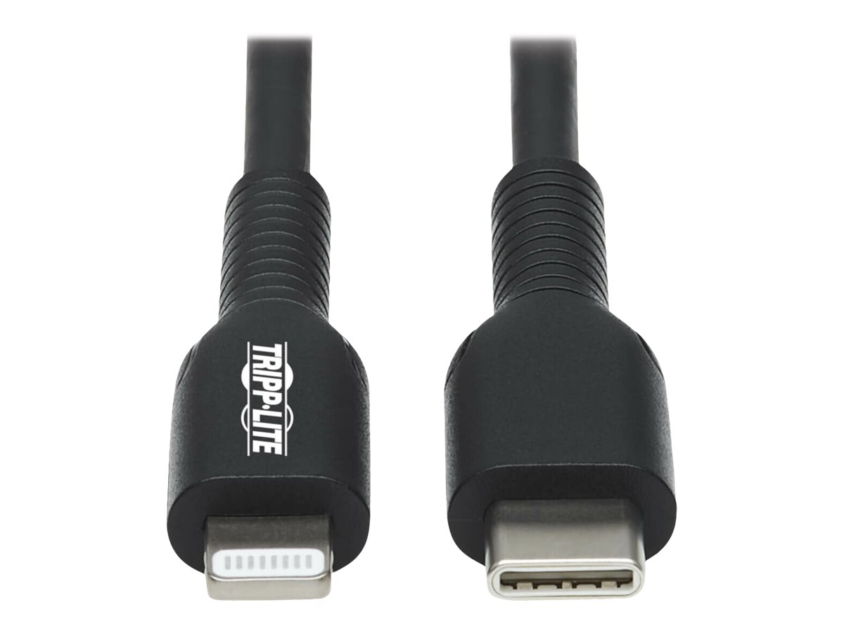 Eaton Tripp Lite Series USB-C to Lightning Sync/Charge Cable (M/M), MFi Certified, Black, 1 m (3.3 ft.) - Lightning-Kabel - 24 p