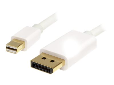 StarTech.com 1m Mini DisplayPort 1.2 auf DisplayPort Adapterkabel - mDP zu DP 4k x 2k Kabel - St/St - Weiss - DisplayPort-Kabel 