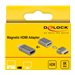 Delock - HDMI-Adapter - HDMI mnnlich abnehmbar und magnetisch zu HDMI mnnlich - Anthrazit - untersttzt 8K 60 Hz (7680 x 4320)