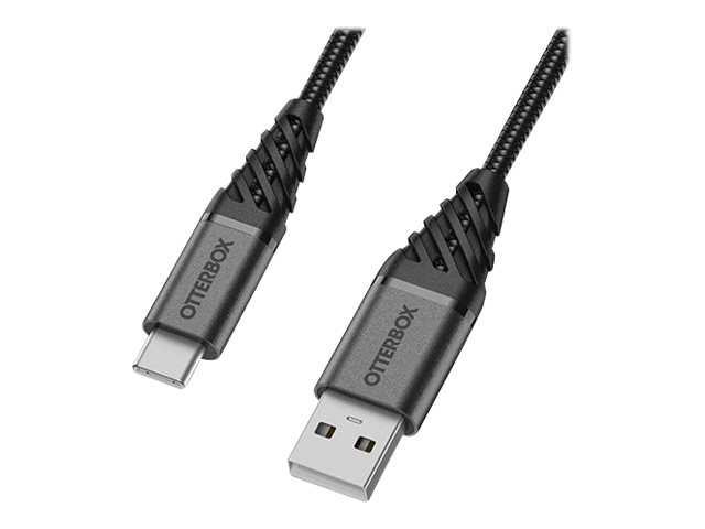 OtterBox Premium - USB-Kabel - USB (M) zu 24 pin USB-C (M) - USB 2.0 - 3 m - Dark Ash Black