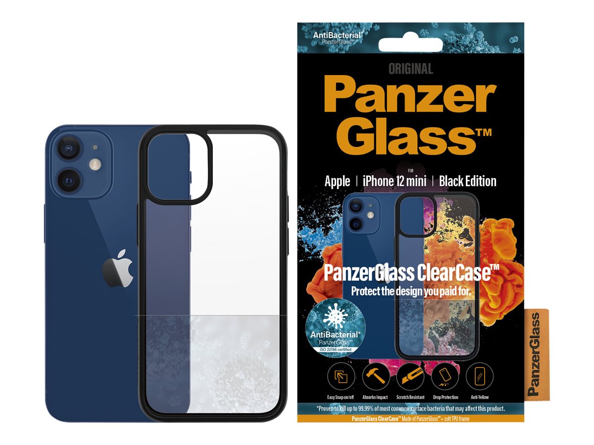 PanzerGlass ClearCase - Black Edition - hintere Abdeckung für Mobiltelefon - Temperglas, Thermoplastisches Polyurethan (TPU) - S