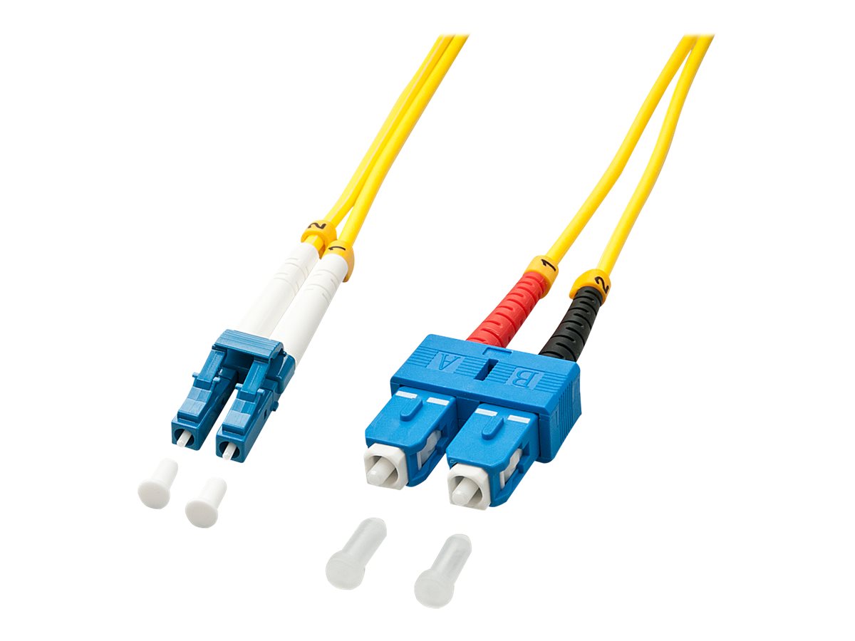 Lindy - Patch-Kabel - SC Single-Modus (M) zu LC Single-Modus (M) - 3 m - Glasfaser - Duplex