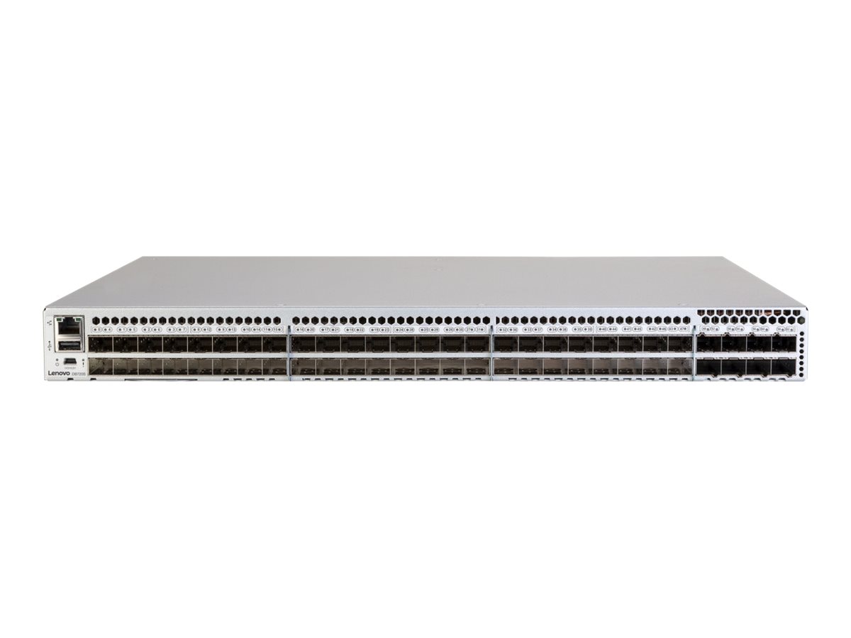 Lenovo ThinkSystem DB720S - Switch - managed - 24 x 64Gb Fibre Channel SFP+ - Desktop, an Rack montierbar - mit 24 x 32 Gbit/s S