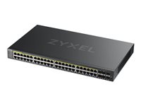 Zyxel GS2220-50HP - Switch - managed - 44 x 10/100/1000 (PoE+) + 4 x Kombi-Gigabit-SFP + 2 x Gigabit SFP - an Rack montierbar - 