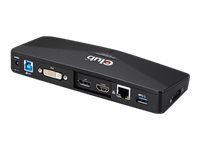 Club 3D SenseVision USB 3.0 4K Docking Station - Dockingstation - USB - DVI, HDMI, DP - GigE
