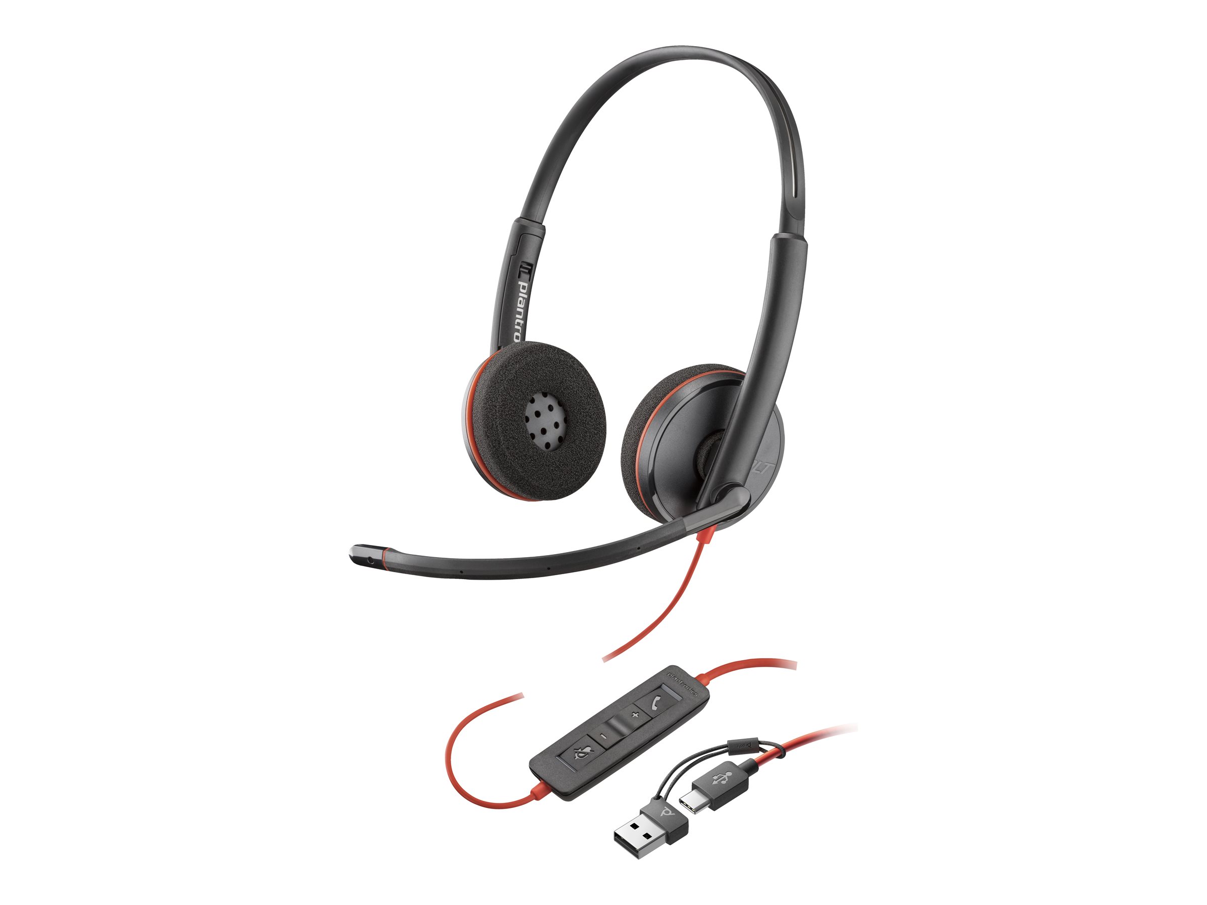 Poly Blackwire 3220 - Blackwire 3200 Series - Headset - On-Ear - kabelgebunden - aktive Rauschunterdrckung