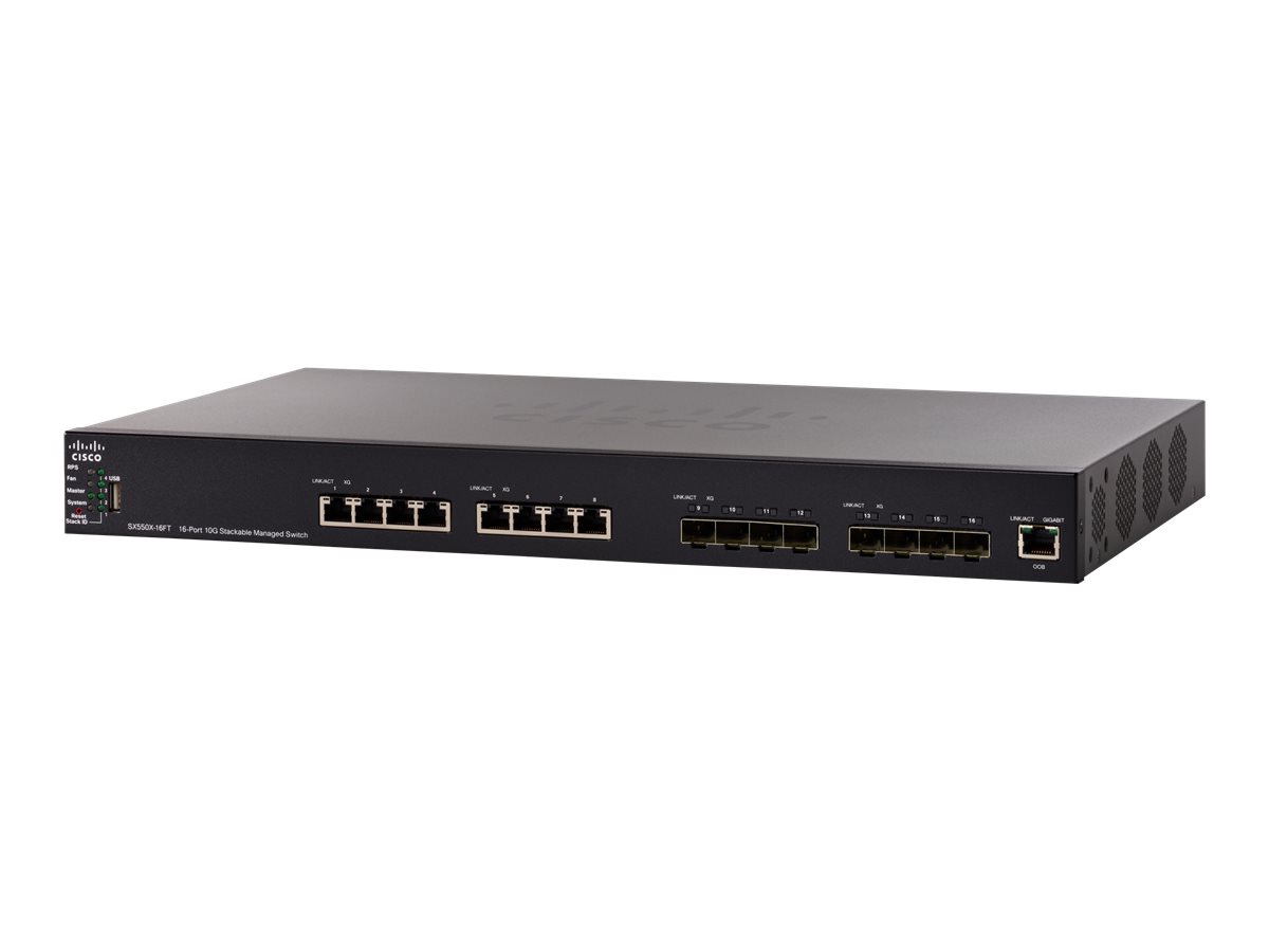Cisco 550X Series SX550X-16FT - Switch - L3 - managed - 8 x 10GBase-T + 8 x 10 Gigabit SFP+ - Desktop, an Rack montierbar