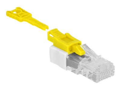 DeLOCK RJ45 Port Blocker - LAN-Portblocker - Weiss/Gelb (Packung mit 5)