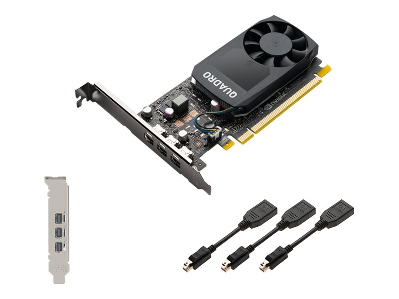 NVIDIA Quadro P400 - Grafikkarten - Quadro P400 - 2 GB GDDR5 - PCIe 3.0 x16 Low-Profile - 3 x Mini DisplayPort