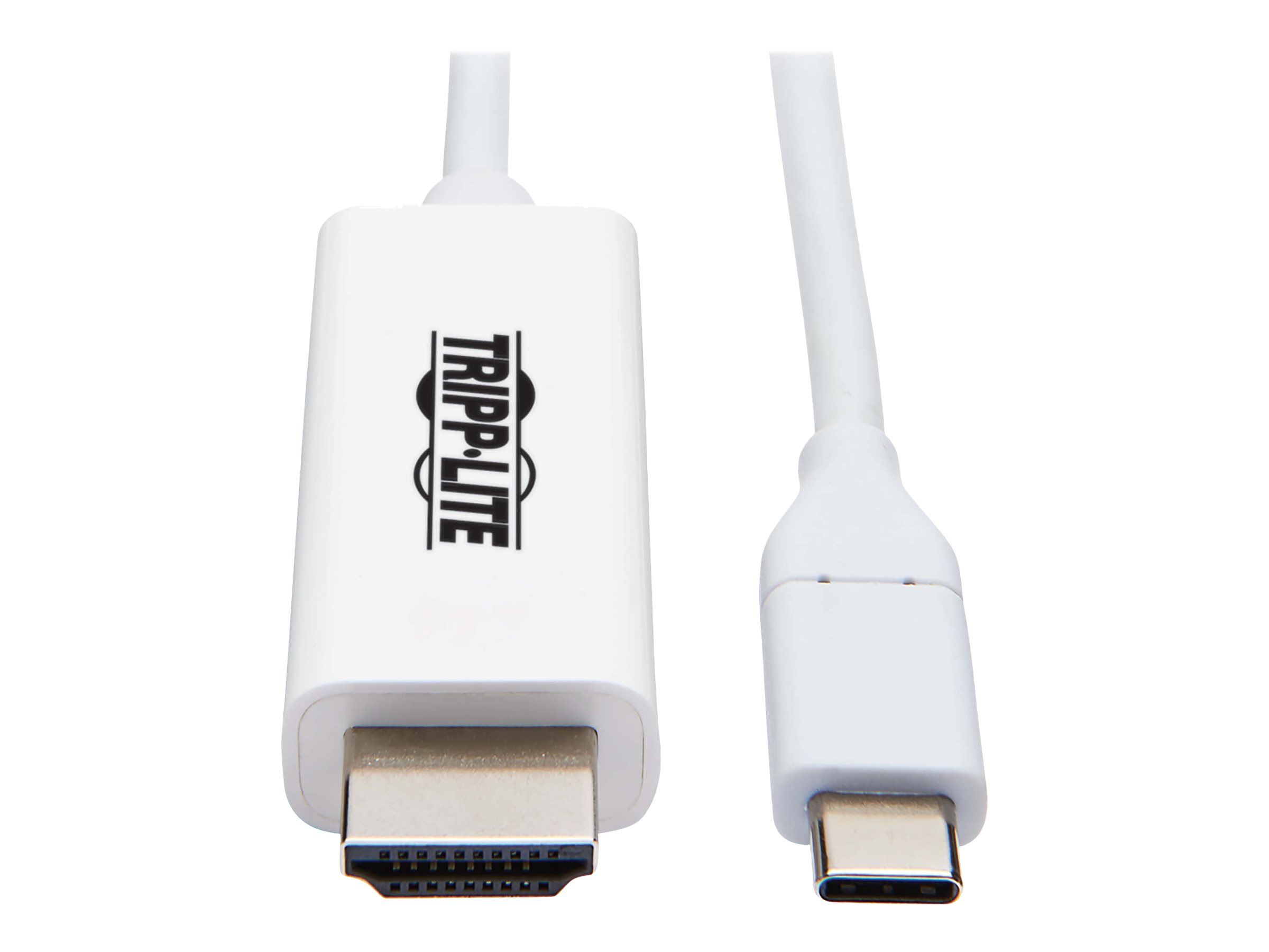 Tripp Lite USB C to HDMI Adapter Cable USB 3.1 Gen 1 4K M/M USB-C White 6ft - Videokabel - HDMI mnnlich zu 24 pin USB-C mnnlic