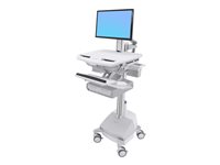 Ergotron Cart with LCD Pivot, SLA Powered, 2 Drawers - Wagen - fr LCD-Display / PC-Ausrstung - verriegelbar - medizinisch - Al