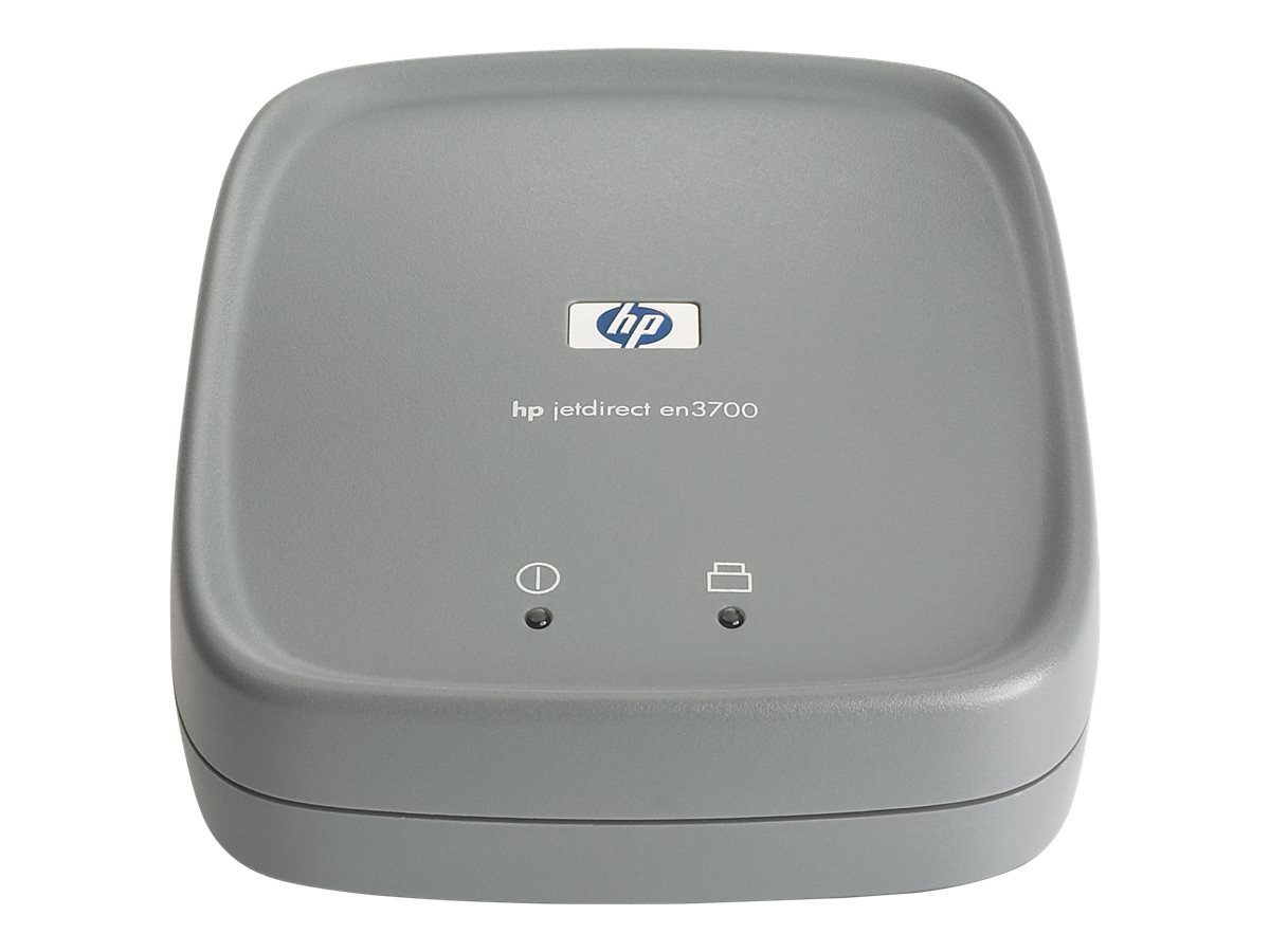 [Wiederaufbereitet] HP JetDirect en3700 - Druckserver - USB 2.0 - 10/100 Ethernet - für Color LaserJet CP3505; LaserJet 30XX, 52