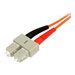 StarTech.com 3m Fiber Optic Cable - Multimode Duplex 62.5/125 - LSZH - LC/SC - OM1 - LC to SC Fiber Patch Cable (FIBLCSC3)