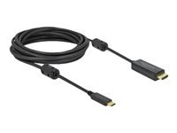 Delock - Video- / Audiokabel - USB-C mnnlich zu HDMI mnnlich - 5 m - Schwarz - 4K Untersttzung, aktiv