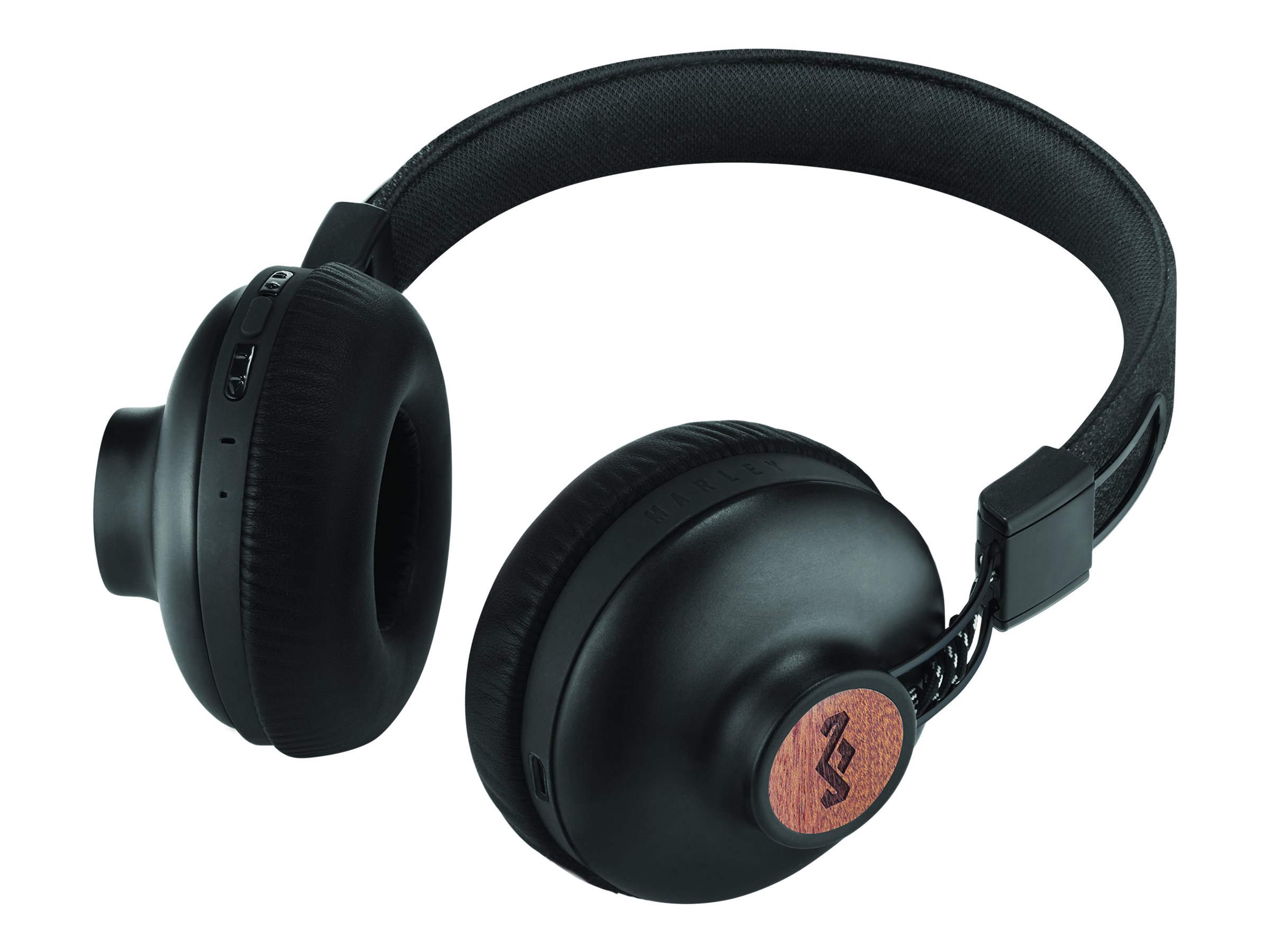 House of Marley Positive Vibration 2 Wireless - Kopfhörer mit Mikrofon - On-Ear - Bluetooth - kabellos - Unterschrift schwarz