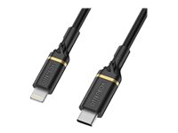 OtterBox Standard - Lightning-Kabel - Lightning mnnlich zu 24 pin USB-C mnnlich - 1 m - Black Shimmer - USB Power Delivery (60