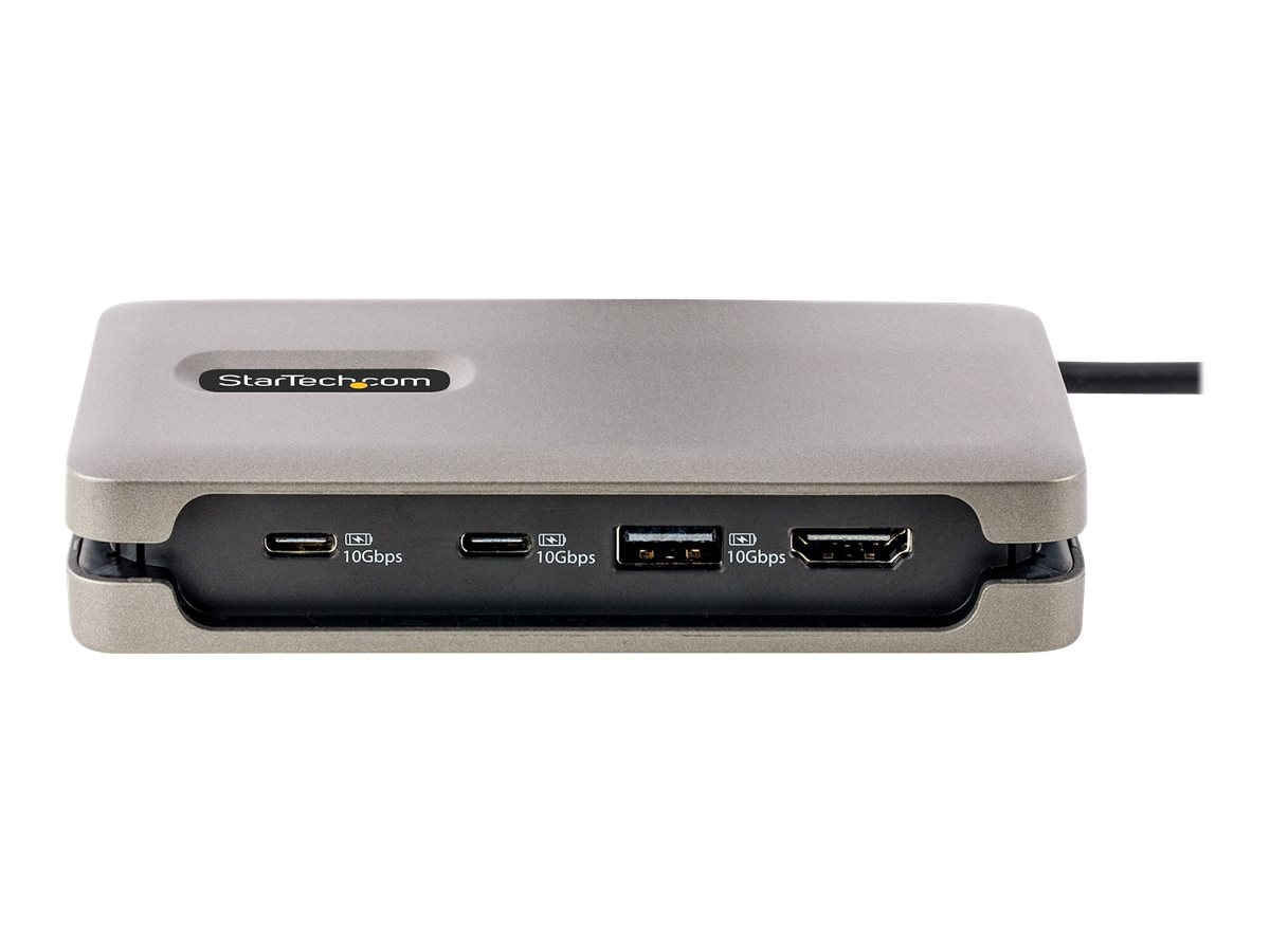 StarTech.com USB-C Multiport Adapter, 4K 60Hz HDMI 2.0b, HDR, USB 3.2 Gen 2 10Gbps Hub (2xUSB-C, 1xUSB-A), 100W PD Pass-Through,