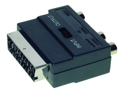 Secomp - Video- / Audio-Adapter - SCART mnnlich zu RCA x 3 weiblich - Schwarz