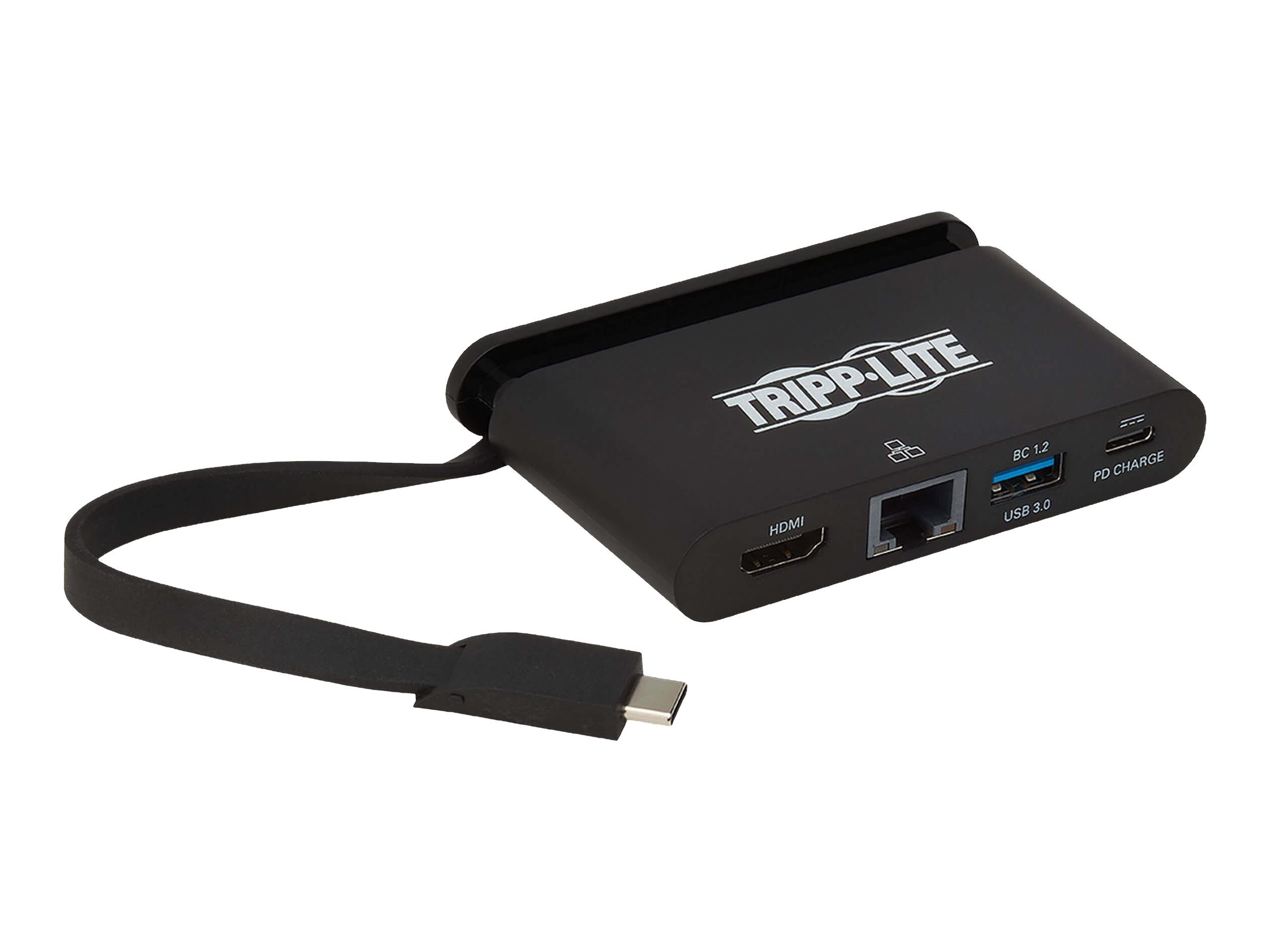 Tripp Lite USB C Docking Station Adapter Converter 4K w/ HDMI Gigabit Ethernet USB-A Hub & PD Charging Thunderbolt 3 Compatible 