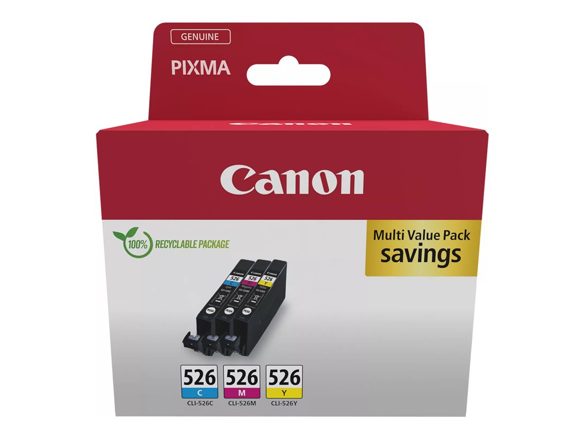 Canon CLI-526 C/M/Y Multi pack - 3er-Pack - 9 ml - Gelb, Cyan, Magenta - original - Tintenbehlter