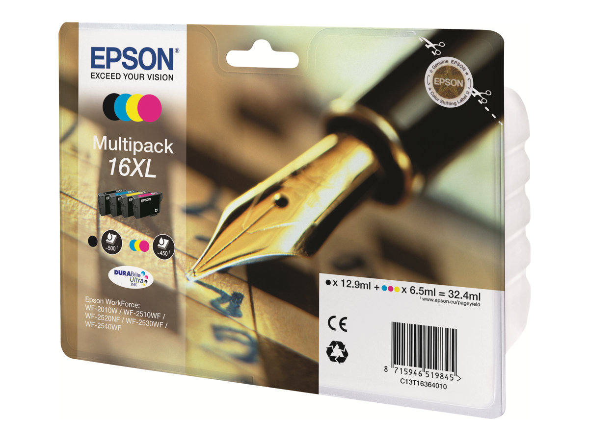 Epson 16XL Multipack - 4er-Pack - XL - Schwarz, Gelb, Cyan, Magenta - Original - Tintenpatrone