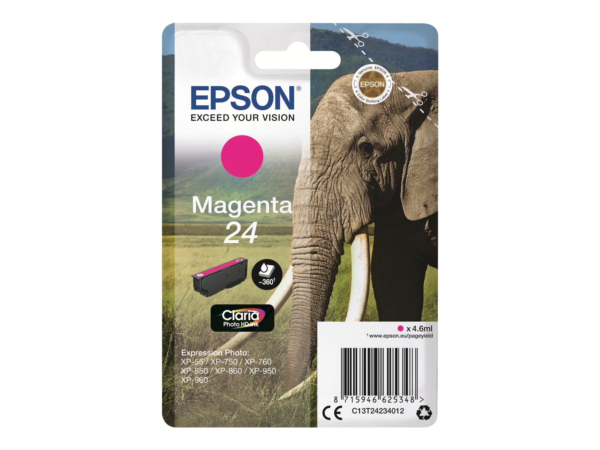 Epson 24 - 4.6 ml - Magenta - Original - Blister mit RF-Alarm - Tintenpatrone
