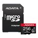 ADATA High Endurance - Flash-Speicherkarte (microSDXC-an-SD-Adapter inbegriffen) - 256 GB - A2 / Video Class V30 / UHS-I U3 / Cl