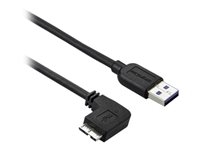 StarTech.com 50cm Slim Micro USB 3.0 Kabel linksgewinkelt - USB 3.1 Gen 1 (5 Gbit/s) Anschlusskabel - USB-Kabel - Micro-USB Typ 